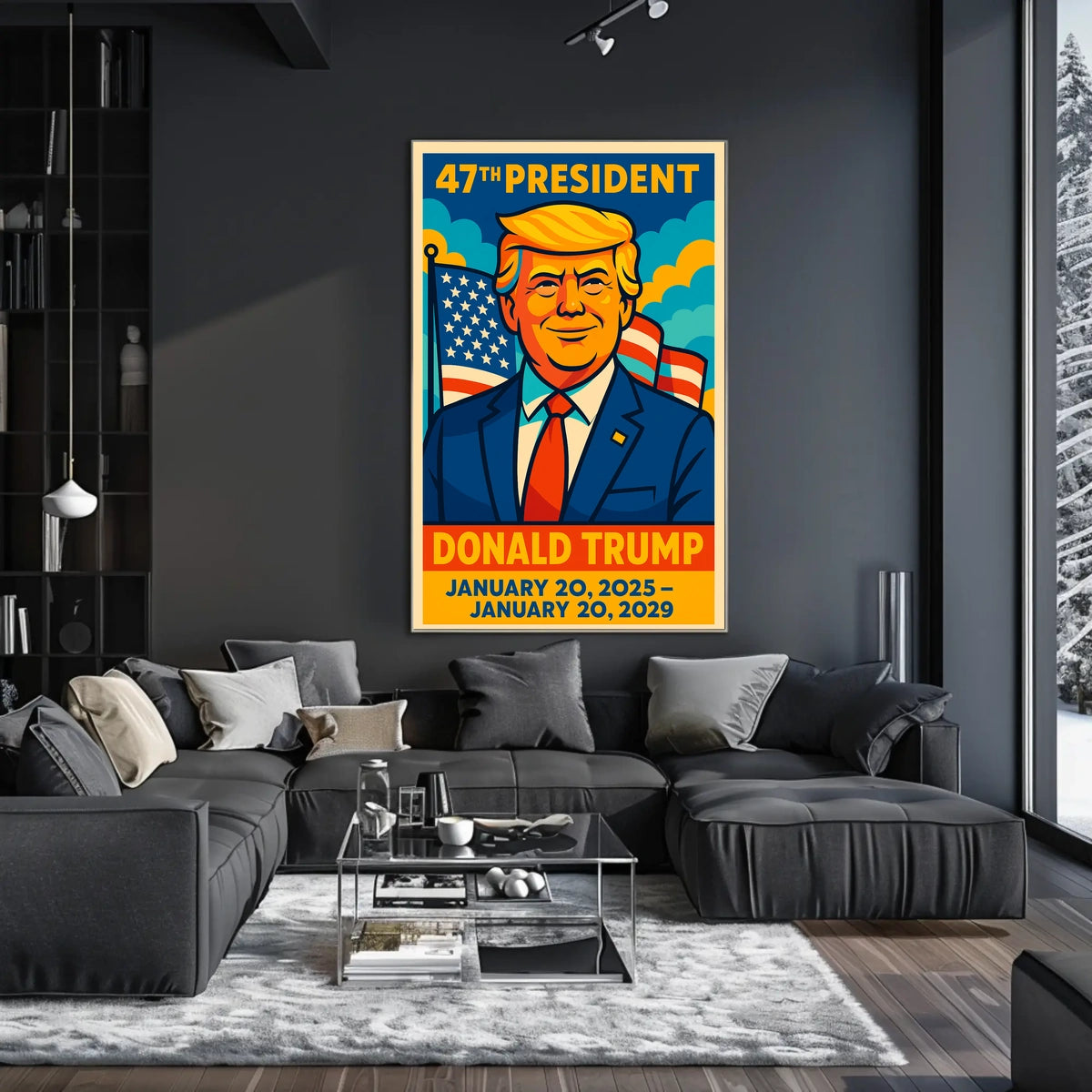 Patriotic Leadership Poster Featuring American Political Icon