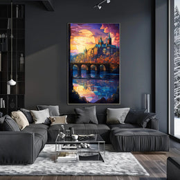 Enchanted Castle At Sunset Poster