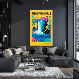 Niagara Falls New York Modern Abstract Poster