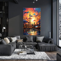Toronto Skyline At Sunset Poster