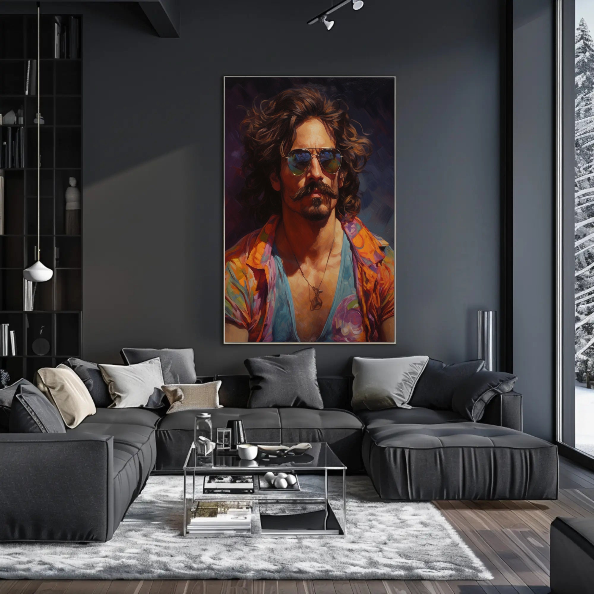 Vibrant Portrait Of A Modern Icon Modern Poster PosterGoat