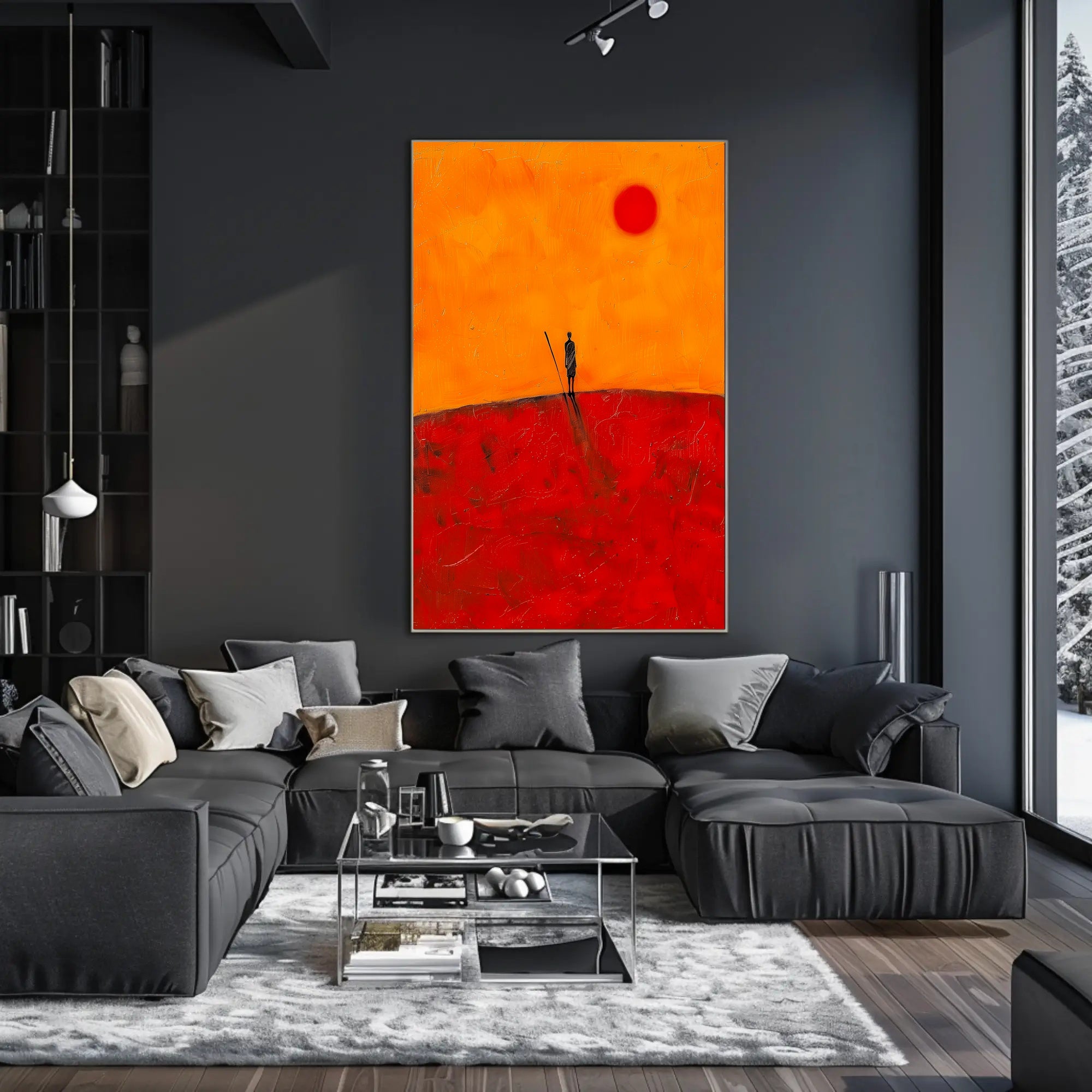 Desert Wanderer Poster Minimalist Travel Wall Art