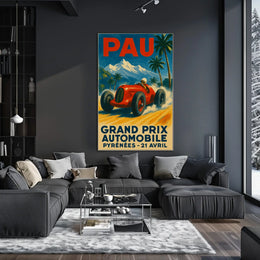 Grand Prix Automobile Pyrenees Poster