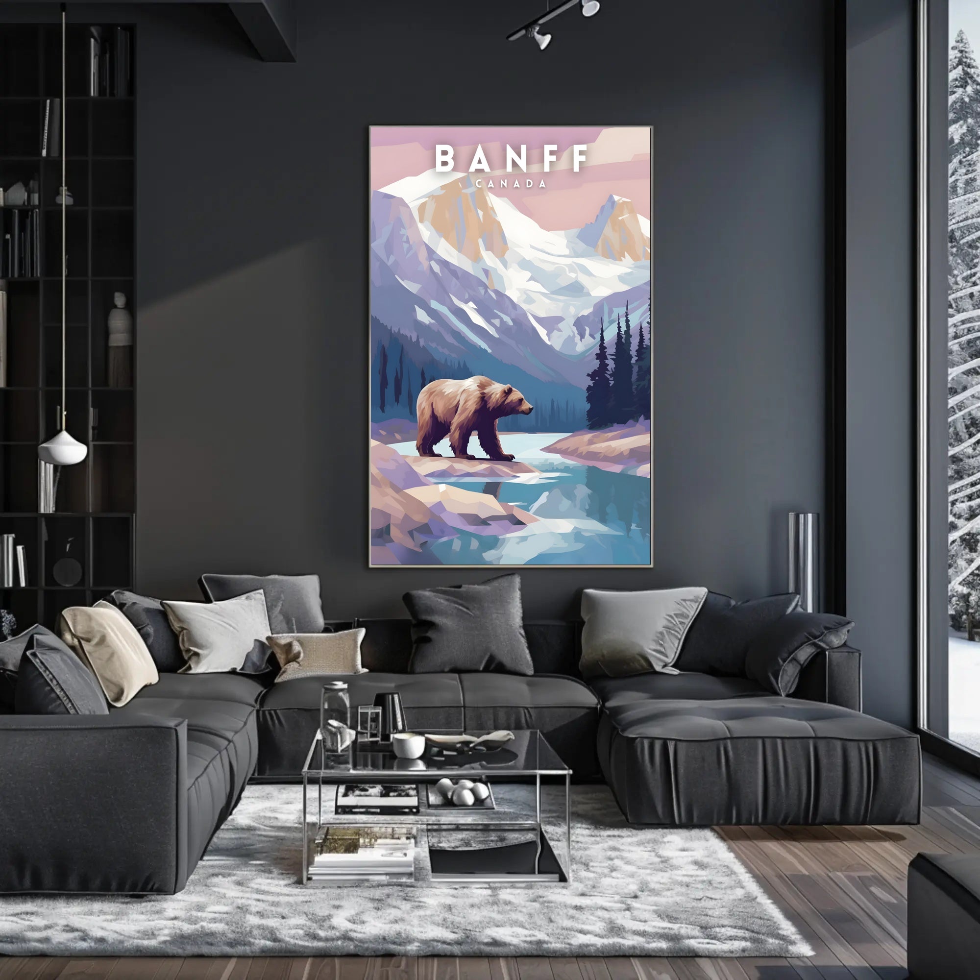 Banff Wilderness Adventure Vintage Travel Poster
