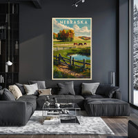 Scenic Landscape of Nebraska Poster