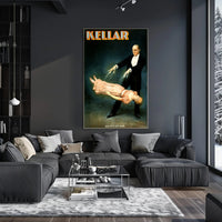 Kellar Classic Levitation Magic Show Vintage Artistic Poster