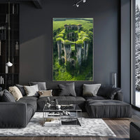 Ancient Fortress Ruins: Nature's Resilient Embrace Poster PosterGoat