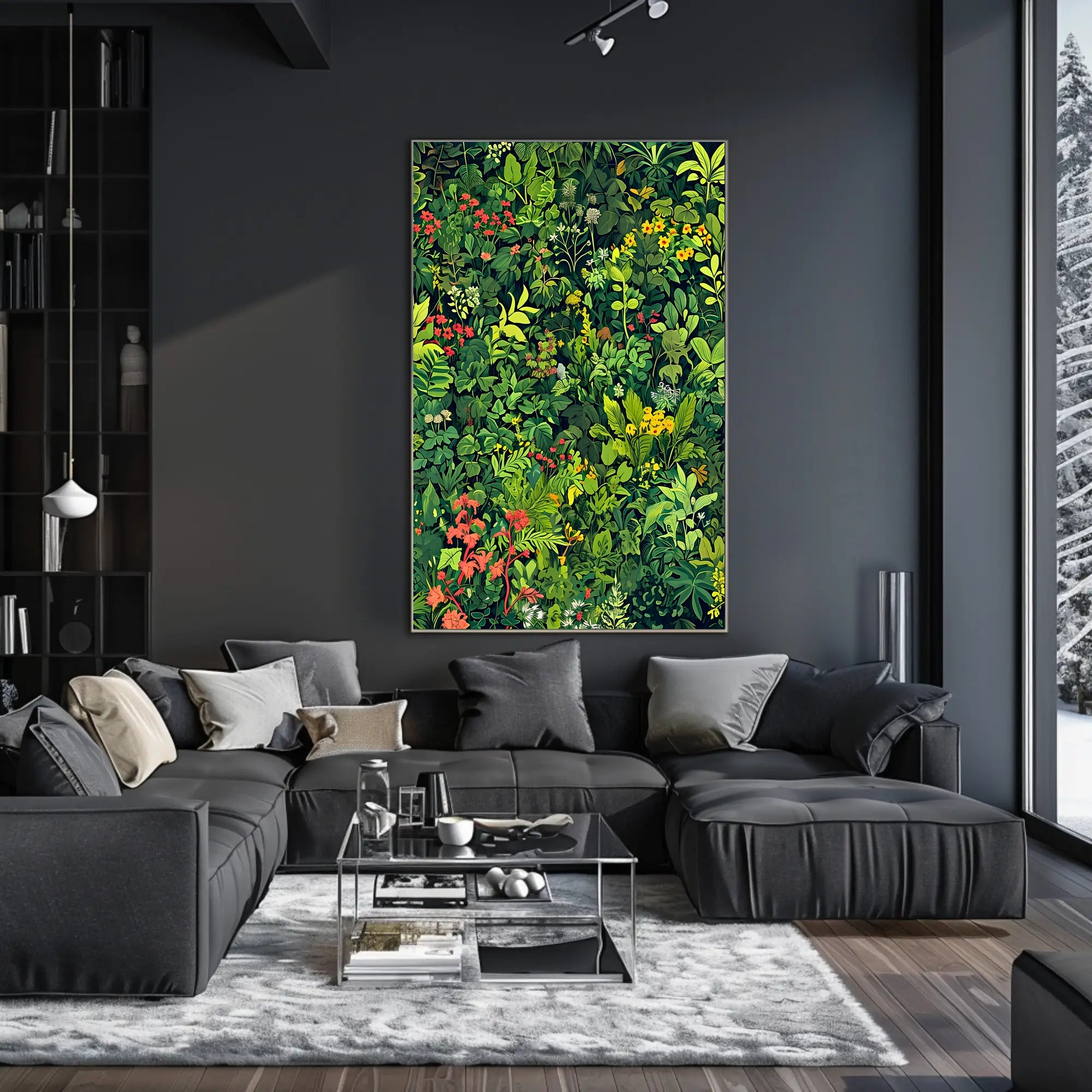 Lush Botanical Illustration Poster for Nature Lovers
