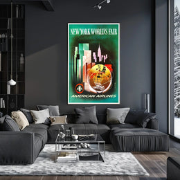 New York Worlds Fair Poster Vintage Empire State Wall Art