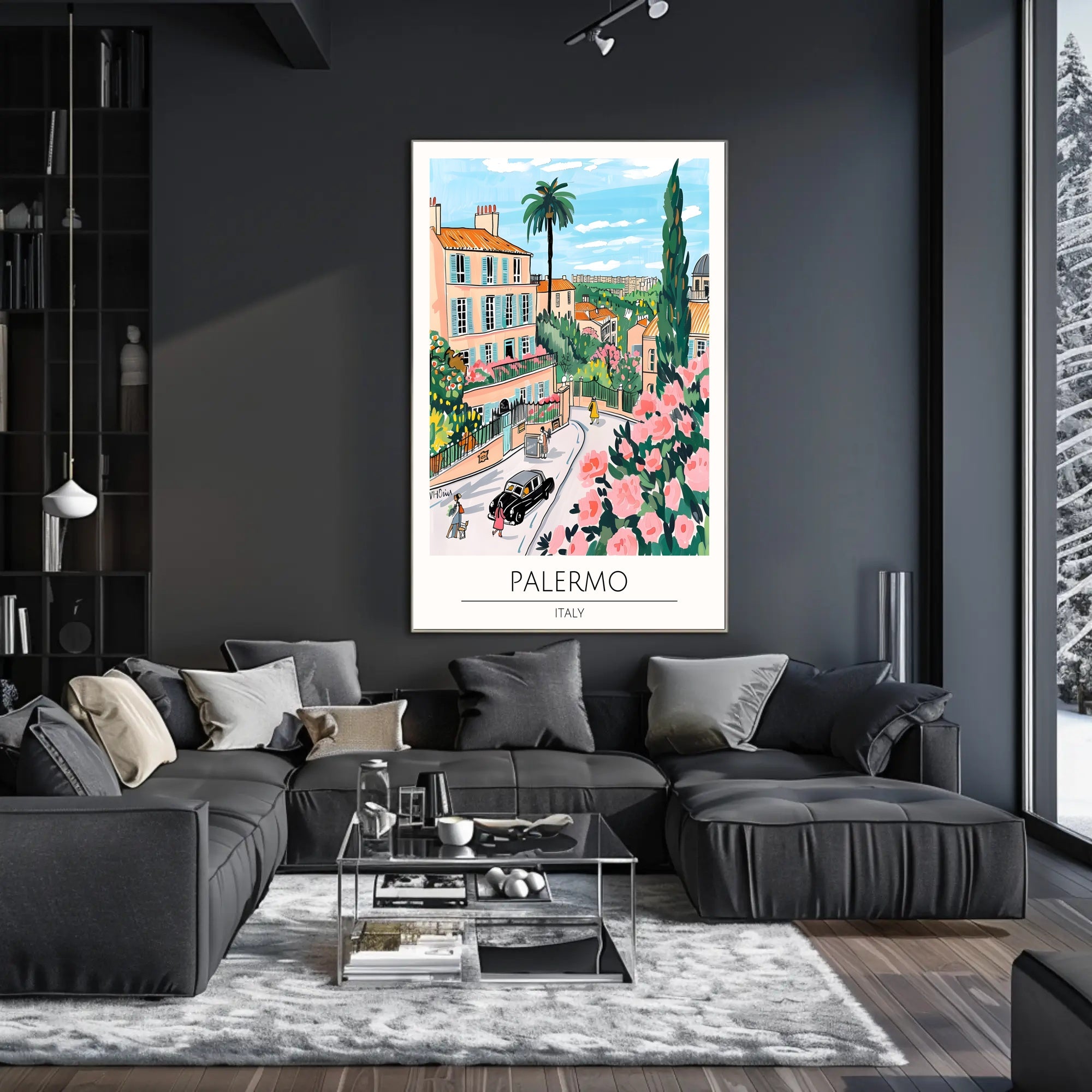 Palermo Illustrated Poster PosterGoat