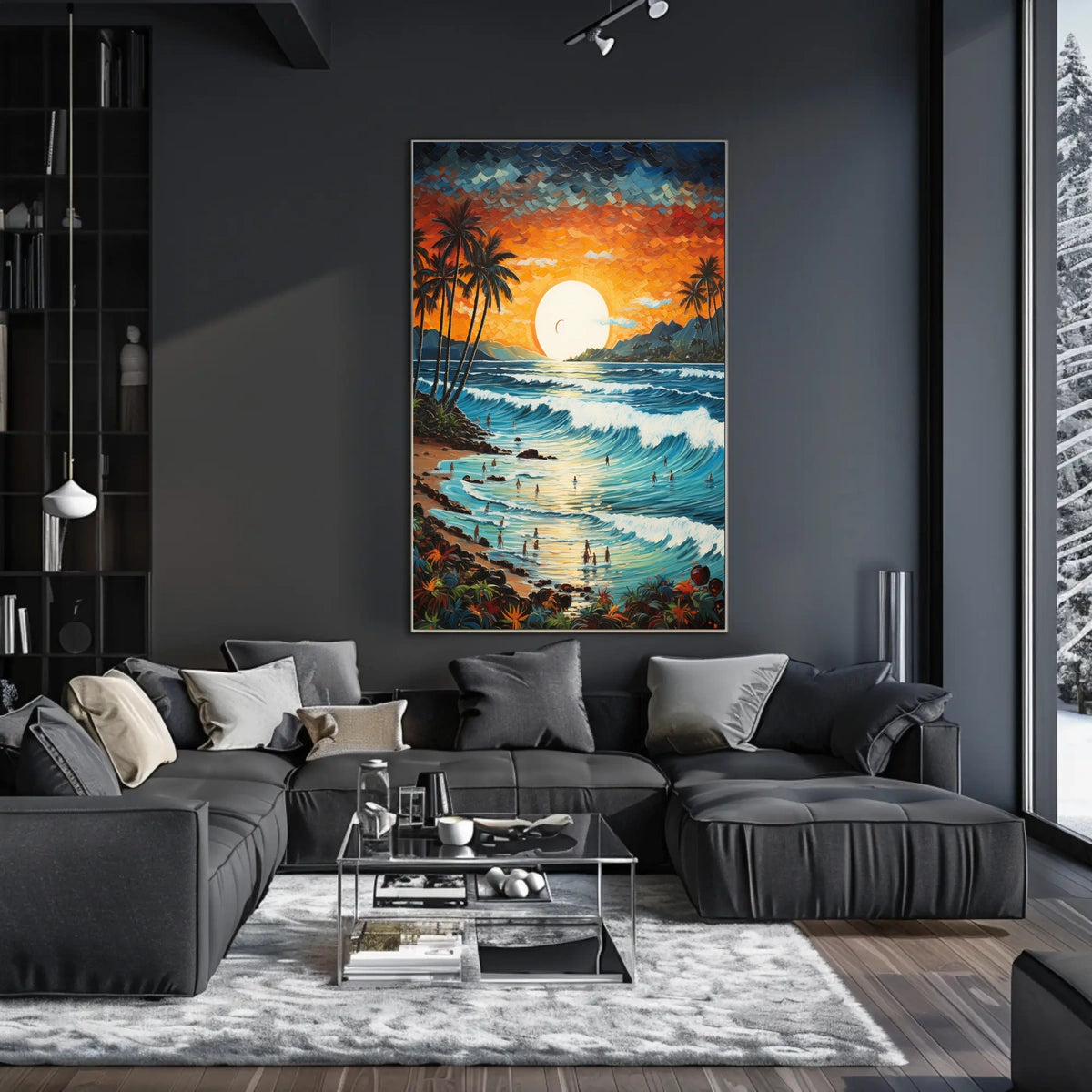Tropical Sunset Beachscape Travel Poster
