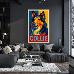 Collie Portrait Poster