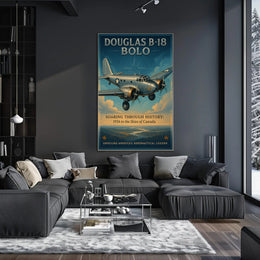 Douglas B18 Bolo Vintage Aircraft Poster Print