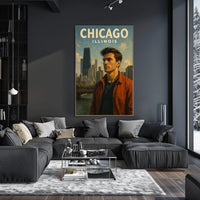 Chicago Skyline Portrait Poster