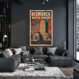 Bismarck North Dakota Scenic Wanderlust Decor Poster