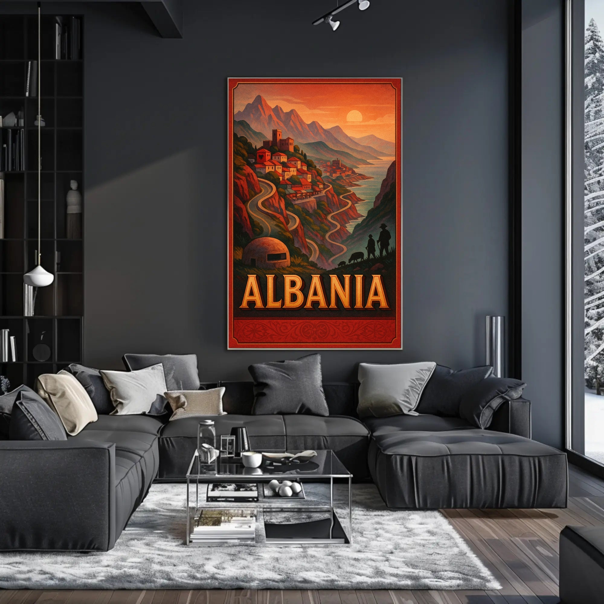 Albania Travel Poster Vintage Wall Art