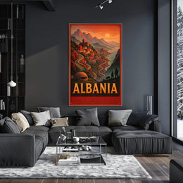 Albania Travel Poster Vintage Wall Art