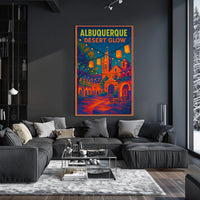 Albuquerque Desert Glow Poster