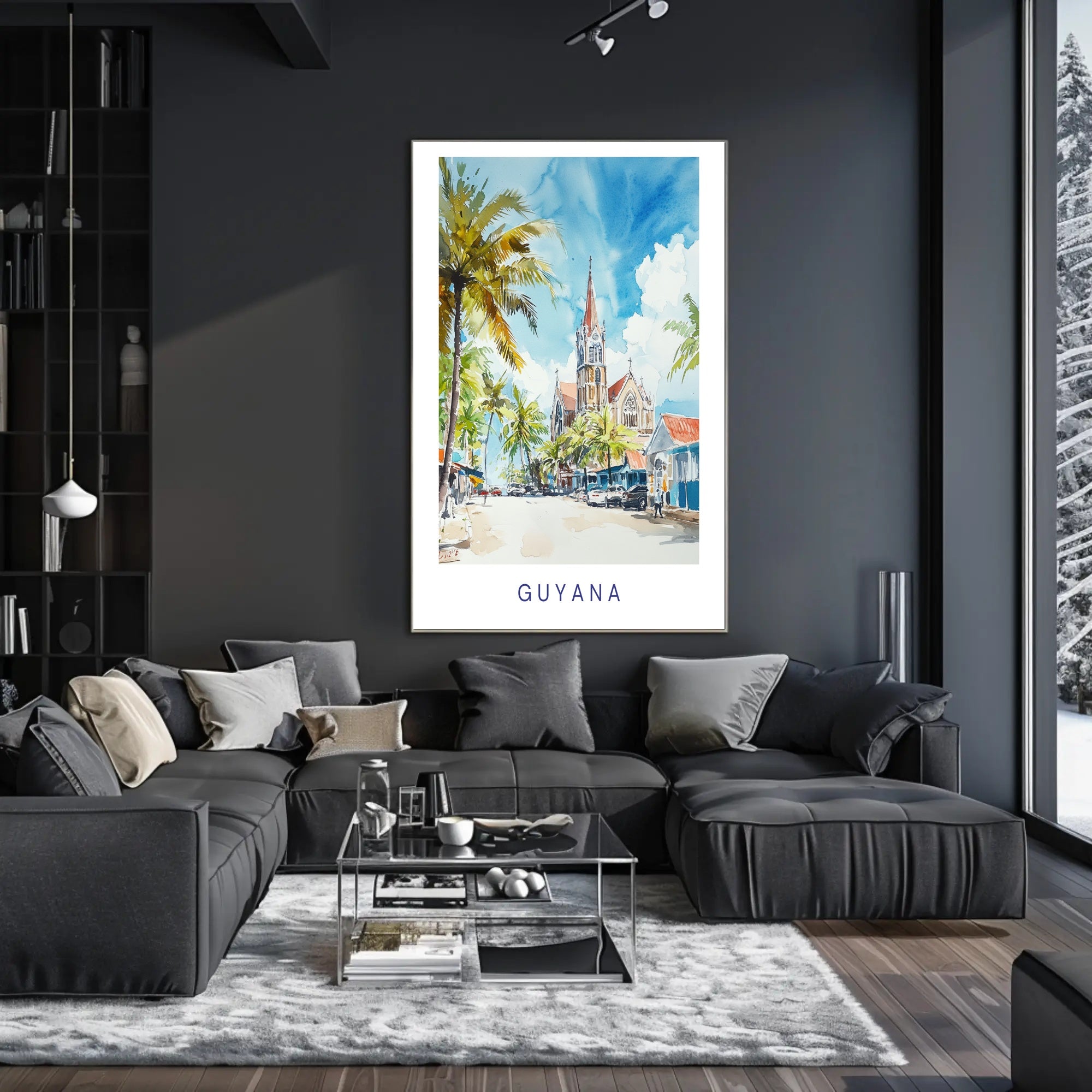 Vibrant Streets of Guyana Poster PosterGoat