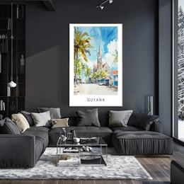 Vibrant Streets of Guyana Poster PosterGoat