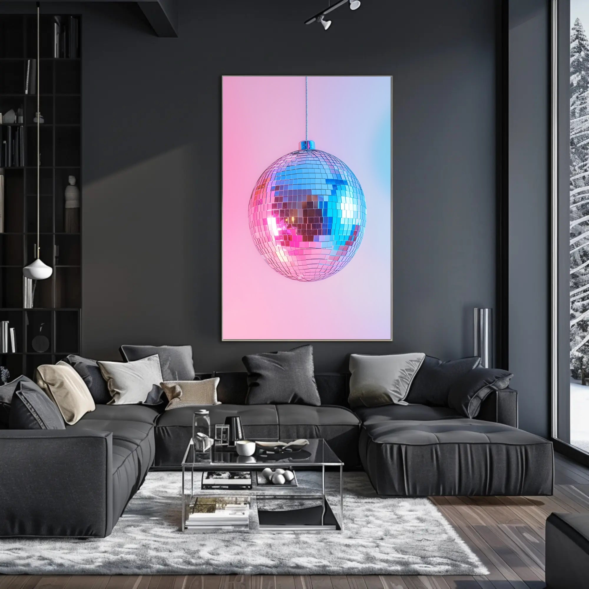 Disco Ball Extravaganza: Retro Nightlife Music or Concert Poster PosterGoat