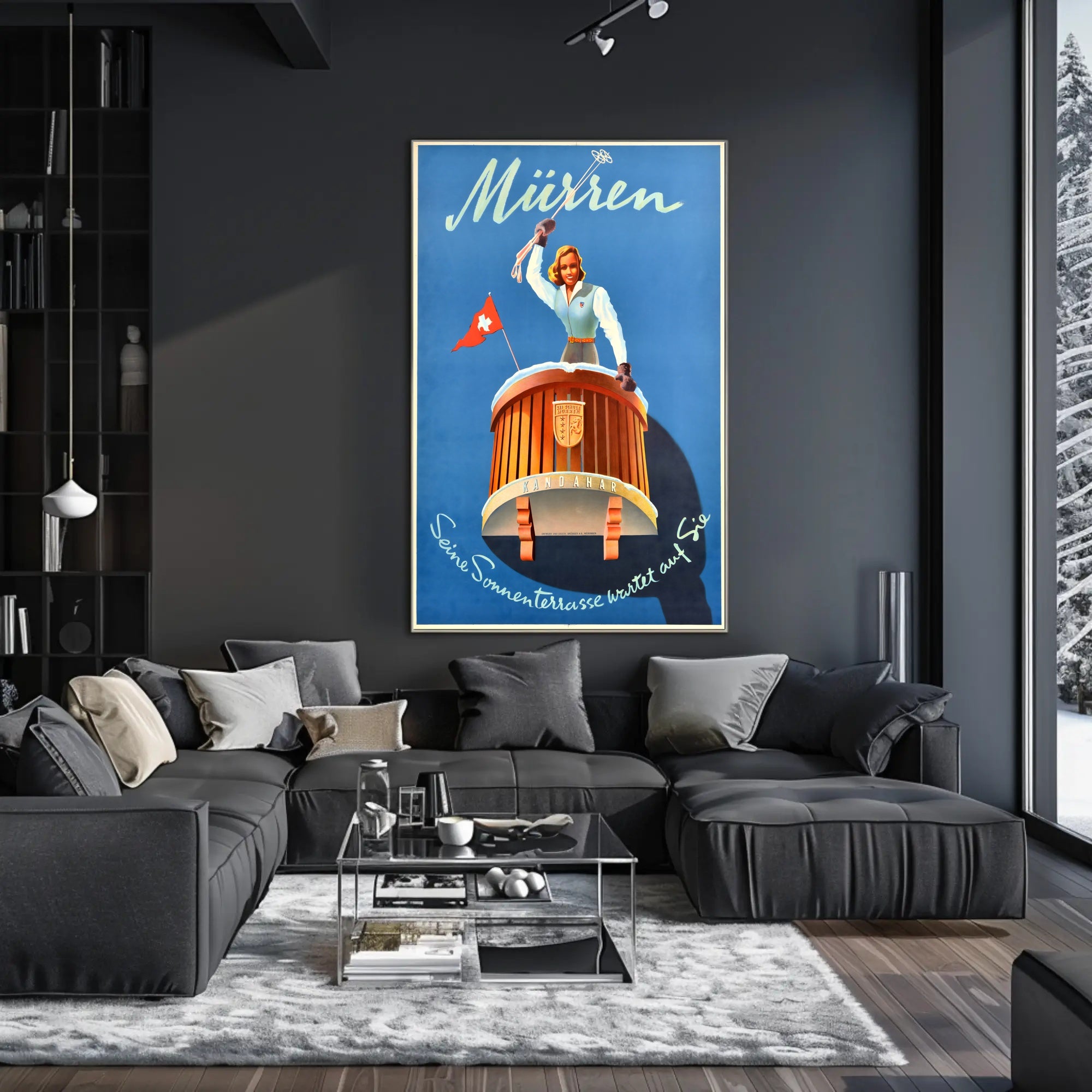 Kandahar Ski Resort Winter Travel Poster PosterGoat