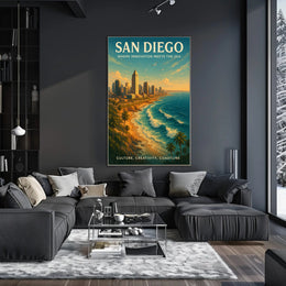 San Diego Coastal Skyline Urban or Cityscape Poster