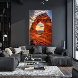 Arches National Park Sunset Poster Travel Wall Art