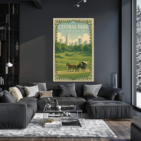 Central Park Nostalgia New York Travel Poster