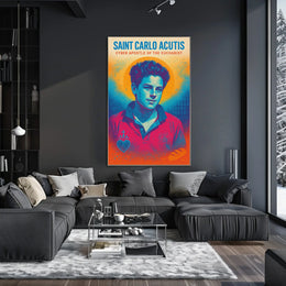 Saint Carlo Acutis Cyber Apostle of the Eucharist Poster
