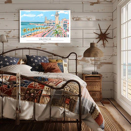 Valencia Coastal View Poster PosterGoat