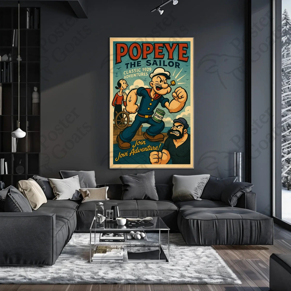 Cartoon Sailor Adventure: Vintage Pop Culture Poster