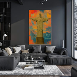 Christ the Redeemer Sunrise Travel Poster