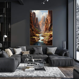 Majestic Canyon Landscape Poster