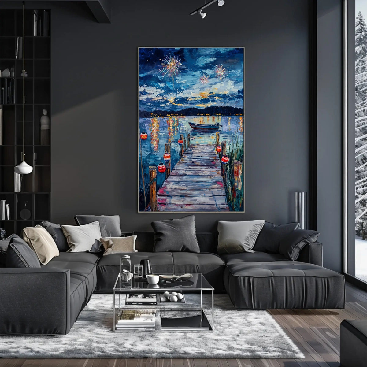 peaceful lakeside Poster