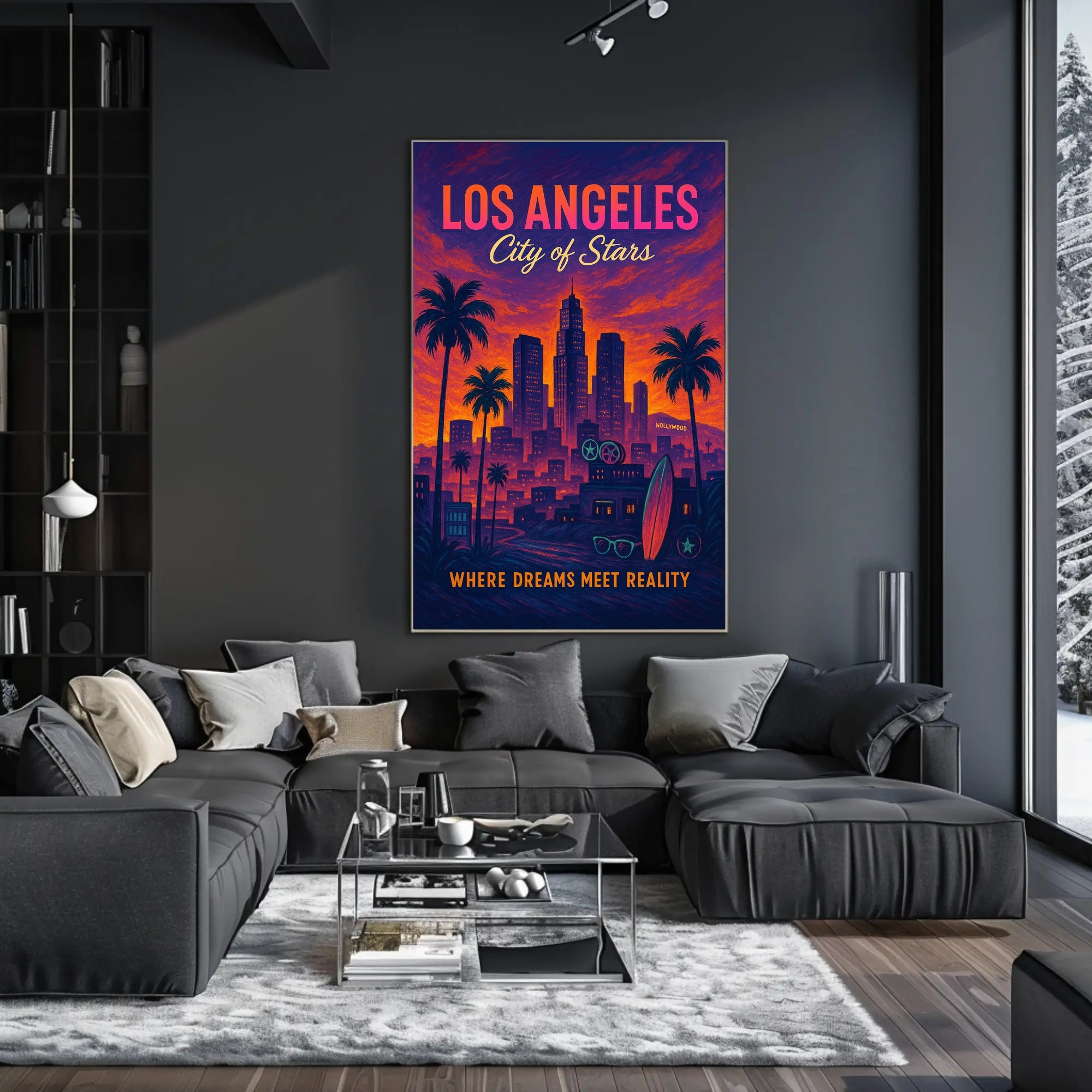 Los Angeles Dreamscape: Enchanting Cityscape Urban or Cityscape Poster