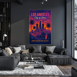 Los Angeles Dreamscape: Enchanting Cityscape Urban or Cityscape Poster