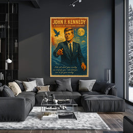 Visionary Leader Vintage Patriotic Art Poster Print
