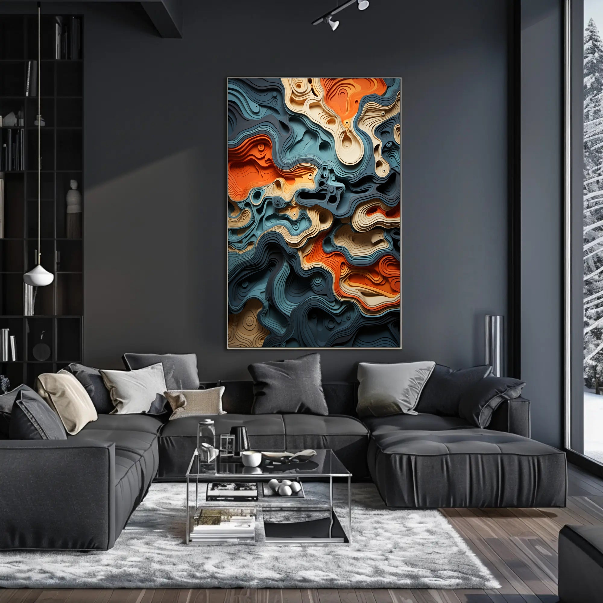 Abstract Topography Abstract Poster PosterGoat