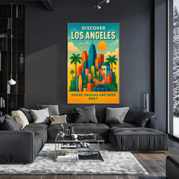 Discover Los Angeles Wall Art Print PosterGoat