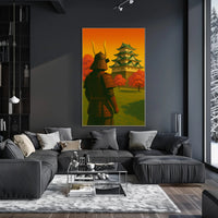Samurai at Sunset Poster PosterGoat