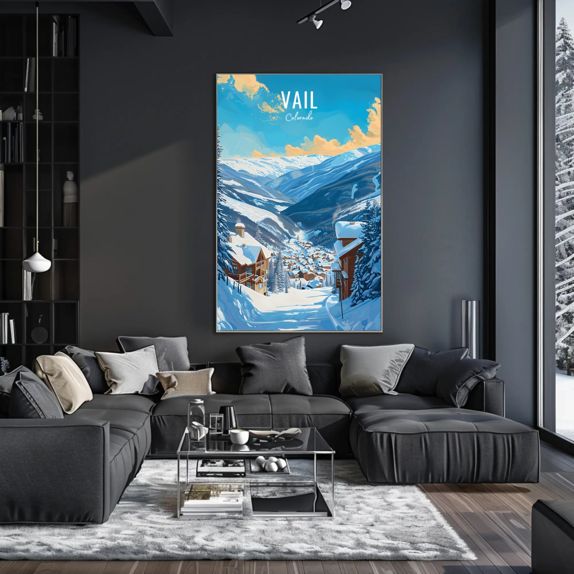Serene Winter Getaway in Vail Travel Poster