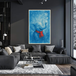 Winter Joy with Elephant Poster
