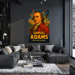 18th-Century Historical Figure in Patriotic Poster PosterGoat