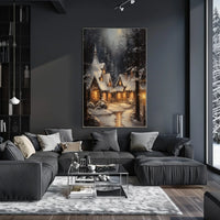 Winter Wonderland Cottage Poster