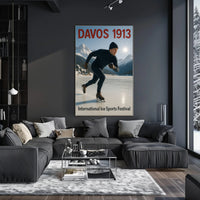 Davos 1913 Ice Sports Festival Poster PosterGoat