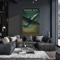 Boeing XB-15 Vintage Aviation Poster Art Print