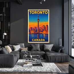 Toronto Skyline Art Poster