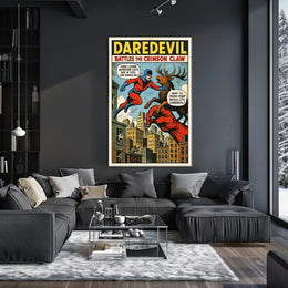 Daredevil Battles the Crimson Claw Poster