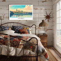 Ottawa Landscape Artistry with Historic Architecture Travel Poster